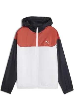 PUMA Windbreaker Windjacke mit Meshfutter Jugendliche weiß 152