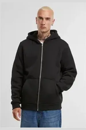 Urban classics Hoodie Bonded Sherpa Zip Hoody schwarz 4XL
