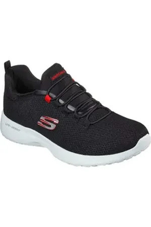Skechers DYNAMIGHT Slip-On Sneaker Slipper, Freizeitschuh, Trainingschuh mit Memory Foam-Innensohle rot|schwarz 39 EU