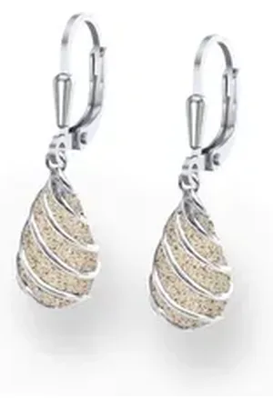 DUR Ohrring-Set Schmuck: Ohrringe, Ohrhänger "Bali" mit Strandsand, rhodiniert, O5
