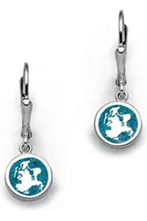 DUR Ohrring-Set Schmuck: Ohrringe, Ohrhänger "Rügen", 10 mm, mit blauem Steinsand