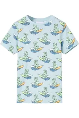 vidaXL Pyjama Kinderpyjama mit Kurzen Ärmeln Hellblau 104