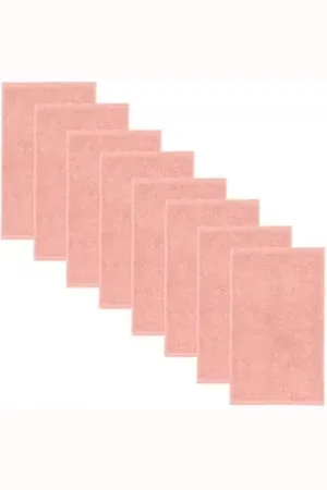 Erwin Müller Gästehandtuch Gästetuch "Heidenheim" 8er-Pack, Frottier (8-St), Walk-Frottier Uni rosa