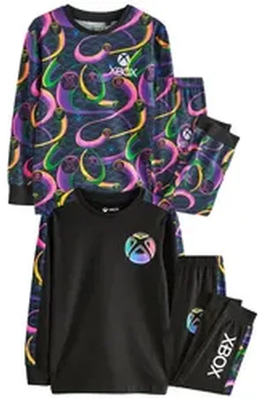 Next Pyjama 2er-Pack Schlafanzüge mit langen Ärmeln (4 tlg) schwarz 122 (7 J.)