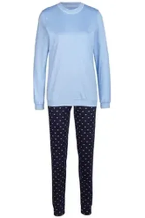 Calida Pyjama Night Lovers Damen (2 tlg) blau L (48/50)