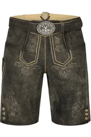 KRÜGER Trachtenlederhose Arijus Herren grau 58