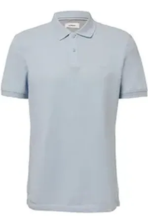 QS by s.Oliver Poloshirt Poloshirt aus Baumwollpiqué kurzarm, Kragen, Knöpfe, Logo blau 4XL