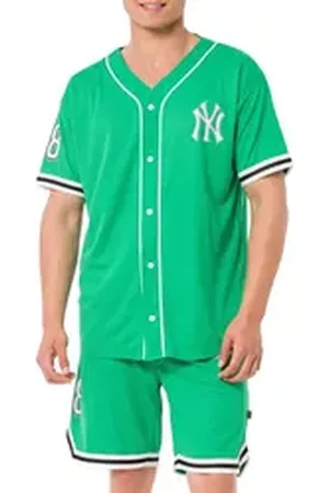 Redbridge Jogginganzug Baseball-Set mit Knopfleiste – Zweiteiler, Sportlicher Look (2-tlg) grün L