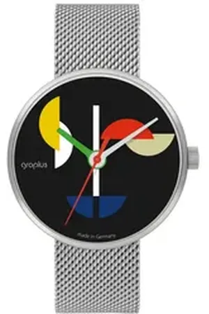 Walter Gropius Quarzuhr Made in Germany, Saphirglas, Forum Triade der Sinne - WG 019-04M, Designeruhr, Edelstahlband mit Easy-Release System, Edelstahlgehäuse