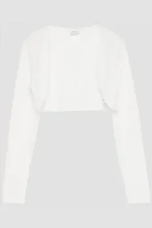QS by s.Oliver Funktionsjacke Langarmbolero mit Satinblende Satinblende weiß 146/152
