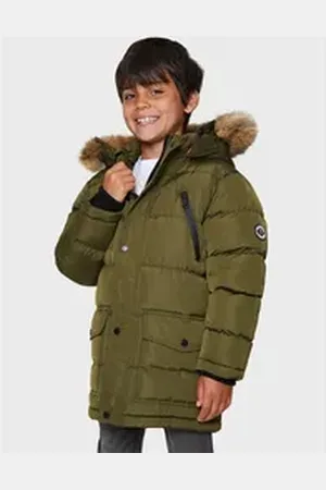 Threadboys Steppjacke Puffer Hugos mit Kapuze braun 11-12