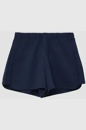 QS by s.Oliver Leggings Jersey-Shorts im Runner-Stil Paspel blau 134/140
