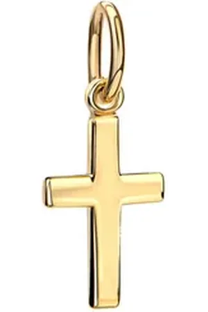 Firetti Kettenanhänger Schmuck Geschenk Gold 585 Halsschmuck Anhänger Kreuz, Made in Germany gelb|goldfarben