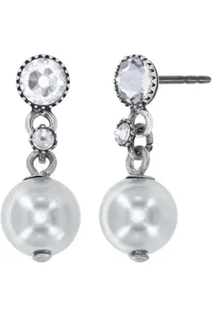 Konplott Paar Ohrstecker : pendelnde Ohrstecker Daily Desire - pearl grau