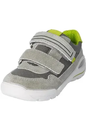 Ricosta RIDER WMS: Mittel Sneaker, Freizeitschuh mit Klettverschluss, Größenschablone zum Download grau|grün 30 EU