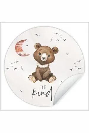 MuchoWow Wandsticker Sprichwörter - Kind sein - Kinder - Teddybär - Aquarell (1 St), Selbstklebende Runde Vliestapete, Wohnzimmer, 140x140 cm bunt 140 cm x 140 cm x 0.1 cm
