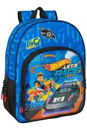 Hot Wheels Rucksack Kinder Rucksack Lets race Blau Schwarz 33 x 42 x 14 cm