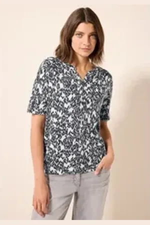 CECIL Tunikashirt mit grafischem Muster weiß XL (44)