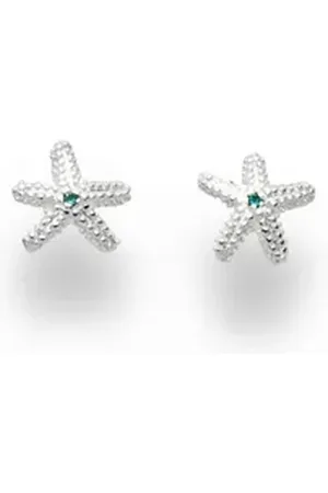 DUR Ohrring-Set Schmuck: Ohrringe, Ohrstecker "Seestern", Zirkonia blau, O5639