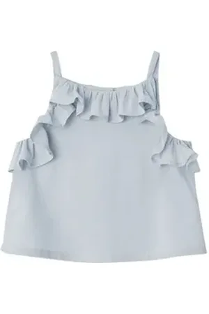Vertbaudet Hemd & Hose Mädchen Baby-Set: Blusentop & Shorts blau 68