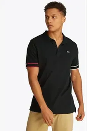Tommy Hilfiger Poloshirt TJM SLIM FLAG CUFF POLO EXT schwarz S