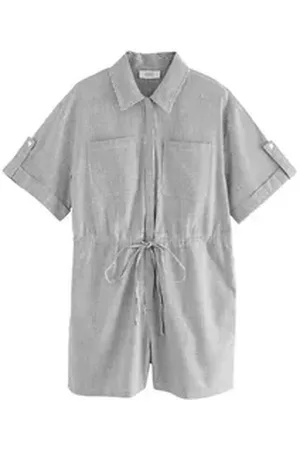 Next Playsuit Kurzärmeliger strukturierter Utility-Overall (1-tlg) blau 96 (GB: 20 Tall)