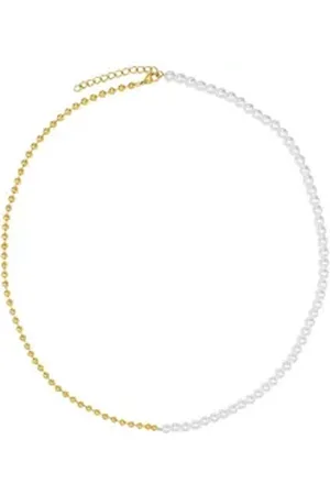 Heideman Collier Sara goldfarben (inkl. Geschenkverpackung), Material Mix - Perle und Edelstahl goldfarben