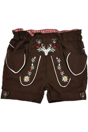 BONDI Trachtenlederhose Mädchen Kunstleder Shorts Hose 
