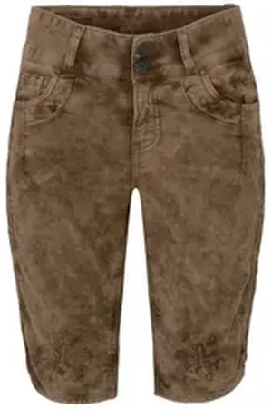 hangOwear Trachtenjeans Cordhose Damen - HENDRINA BERMUDA - schlamm 40