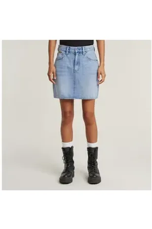 G-Star Minirock Viktoria Short Skirt Clean Edge mit hohem Bund blau 28