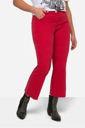 Angel of Style Angel of Style Regular-fit-Jeans 3/4-Jeans Schlag 5-Pocket rot 56