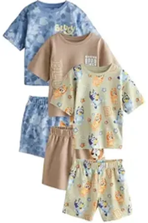 Next Pyjama 3er-Pack kurze Schlafanzüge aus 100 % Baumwolle (6 tlg) blau 86-92 (1,5-2 J.)