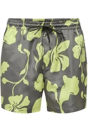 Only & Sons Badeshorts Badeshorts Ted Life Floral Swimshorts (1-St) grau XL