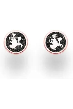 DUR Ohrring-Set Schmuck: Ohrringe, Ohrstecker "Rügen", 9 mm, mit Lavasand, rosé ve