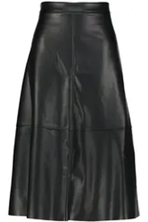 Kate Storm A-Linien-Rock Damen Kunstlederrock (1-tlg) schwarz XL