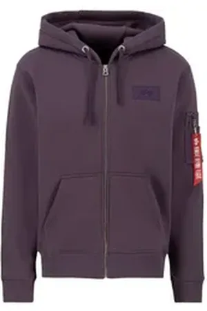 Alpha Industries Hoodie Men - Hoodies Back Print Zip Hoodie lila S