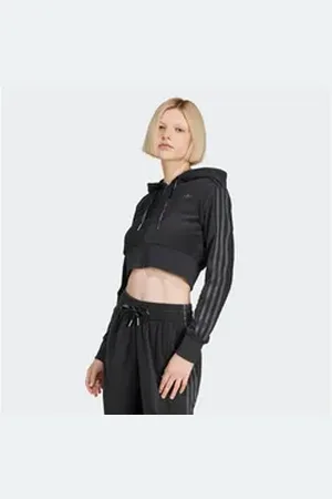 adidas Originals Trainingsjacke SHRT FZ HOODIE grau XS