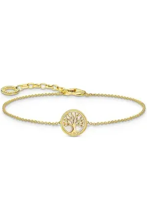 Thomas Sabo Silberarmband Damen-Armband 925er Silber, Emaille, Modern goldfarben