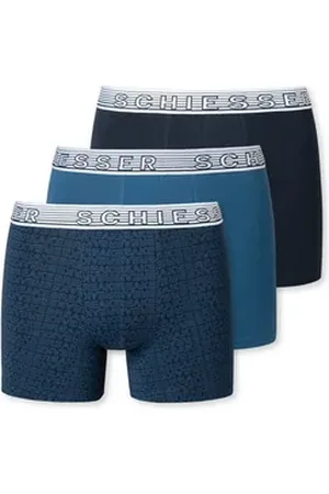 Schiesser Boxer Jungen Boxershort 3er Pack Baumwolle (Packung, 3er Pack) blau 164