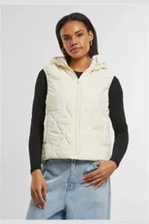 Urban classics Sweatweste Ladies Super Light Puffer Vest weiß 3XL