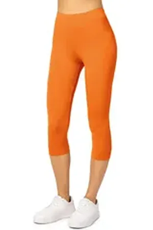 Merry Style Leggings Damen Caprihose 3/4 Hose MS10-144 (1-tlg) aus Viskose orange 4XL