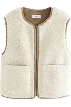 Next Fleeceweste Weste mit Teddyfell (1-tlg) beige XXL