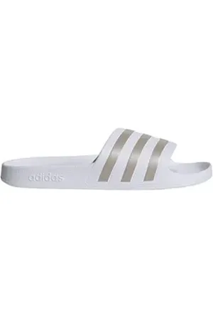 adidas Performance Performance Adilette Aqua Badelatsche Damen Pantolette rot|silberfarben 47 EU