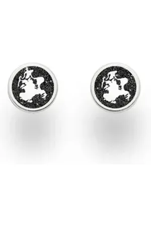 DUR Ohrring-Set Schmuck: Ohrringe, Ohrstecker"Rügen", 9 mm, mit Lavasand, O5650