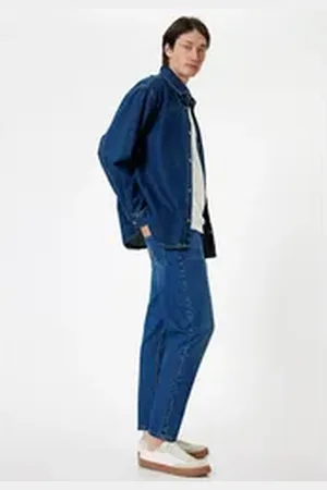 Koton Loose-fit-Jeans Normale Leibhöhe Loose blau 32/32