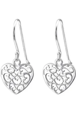 Bungsa Ohrring-Set Ohrhänger verziert aus 925 Silber Damen (1 Paar (2 Stück), 2-tlg), Ohrschmuck Ohrringe silberfarben