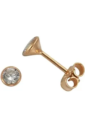 Firetti Paar Ohrstecker Schmuck Geschenk Silber 925 Ohrschmuck Solitär, mit Zirkonia (synth) goldfarben 3,5
