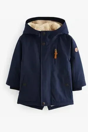 Next Parka Wasserdichter Parka mit Borgfutter (1-St) blau 62-68 (3-6 Mon.)