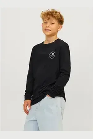 JACK & JONES Langarmshirt JJESWIFT TEE LS NOOS JNR schwarz 128