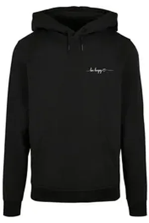 Merchcode Kapuzensweatshirt Herren Be Happy Basic Hoody (1-tlg) schwarz 5XL
